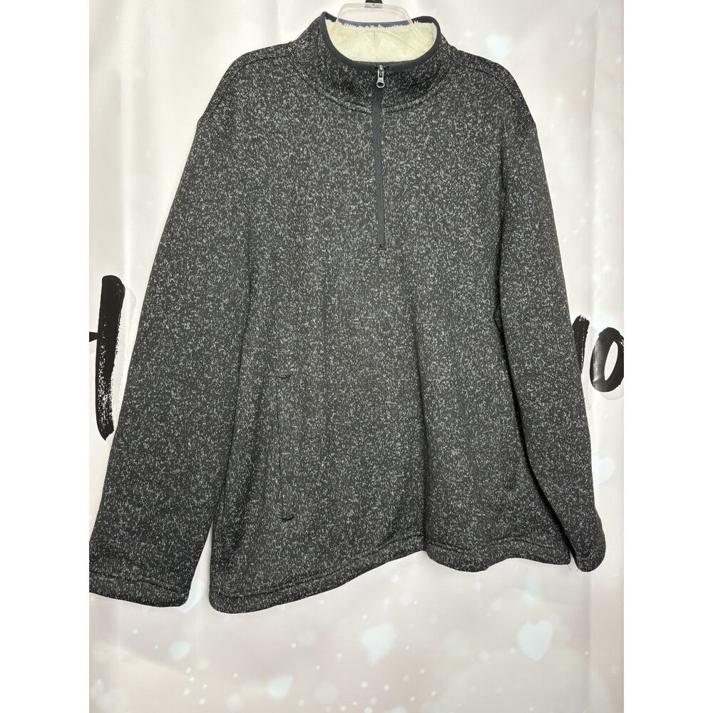 Mountain and Isles Sherpa Lined Pullover Dark Heathered Gray Womens 2XL Gorp